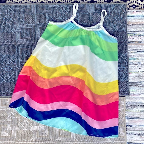 Playful Light Rainbow Twirl Sundress with Adjustable Straps - Size 4T - Picture 5 of 8
